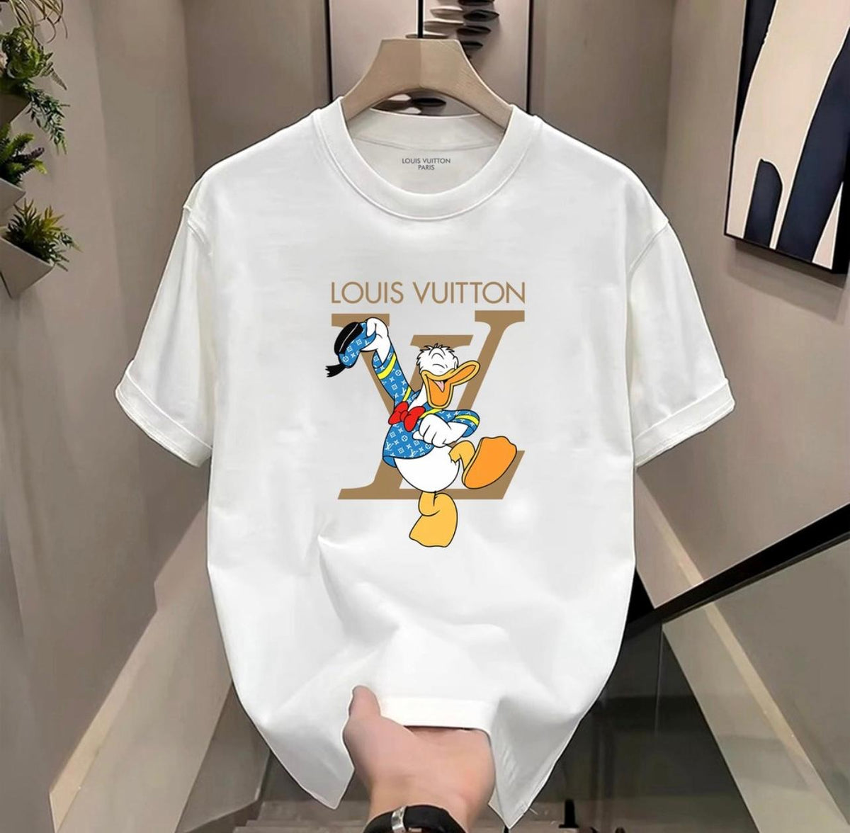 Men's Stylish Printed White Casual T-Shirt