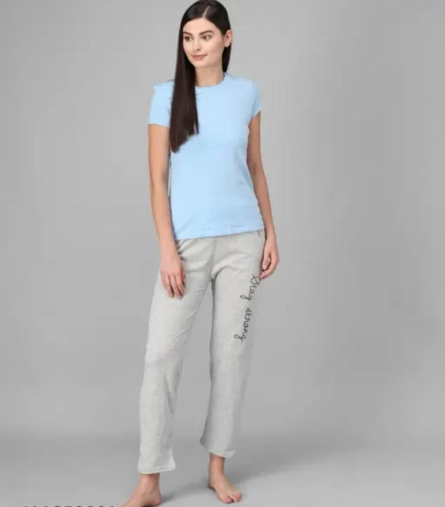 Women's Cotton Blend Straight Fit Trouser