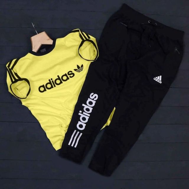 Men's Stylish Summer Tracksuit (Yellow & Black)