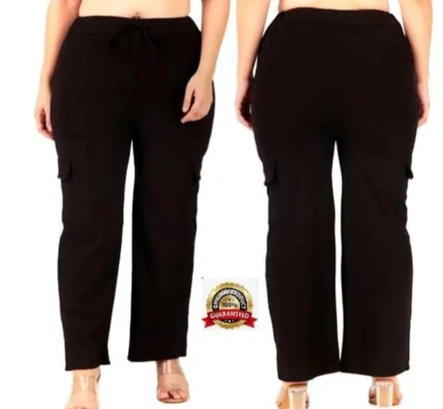Women's Cotton Blend Straight Fit Trouser (Pack of 2)