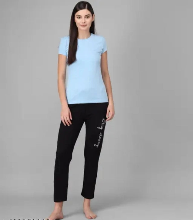 Women's Cotton Blend Straight Fit Trouser